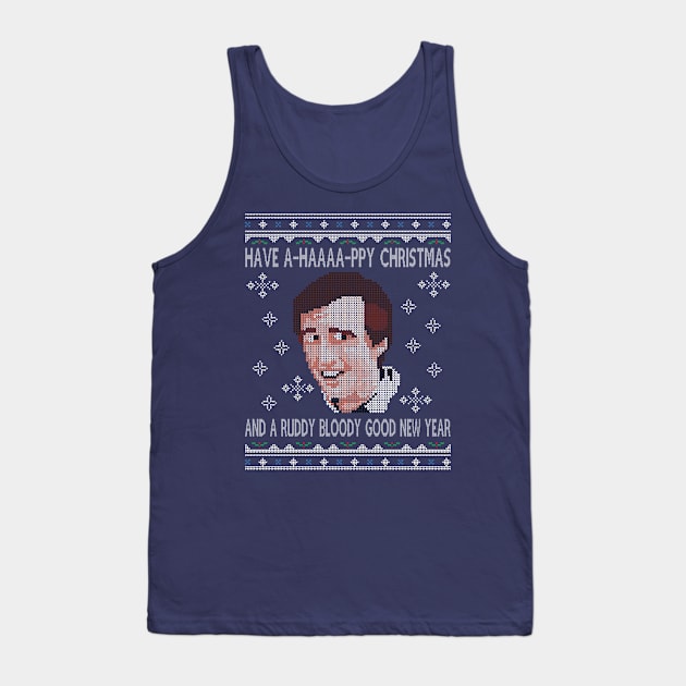 Christmas Alan Partridge A-Haaaapy Christmas Knit Pattern Tank Top by Nova5